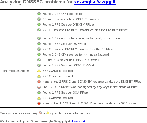 June 8, 2017 .xn--mgbai9azgqp6j TLD DNSSEC outage