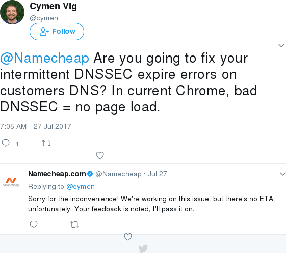 Namecheap DNSSEC