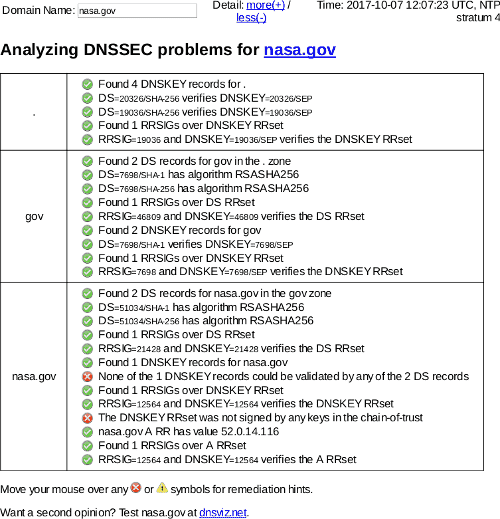 October 7, 2017 nasa.gov DNSSEC outage