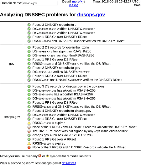 June 18, 2018 dnsops.gov DNSSEC outage